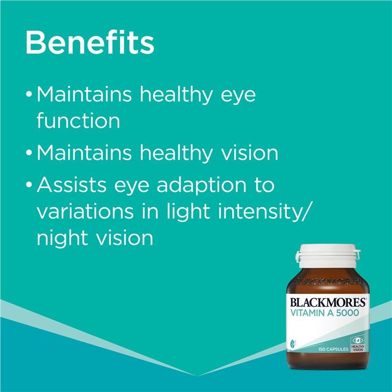 [CLEARANCE Expiry: 02/2025] Blackmores Vitamin A 5000IU 150 Capsules