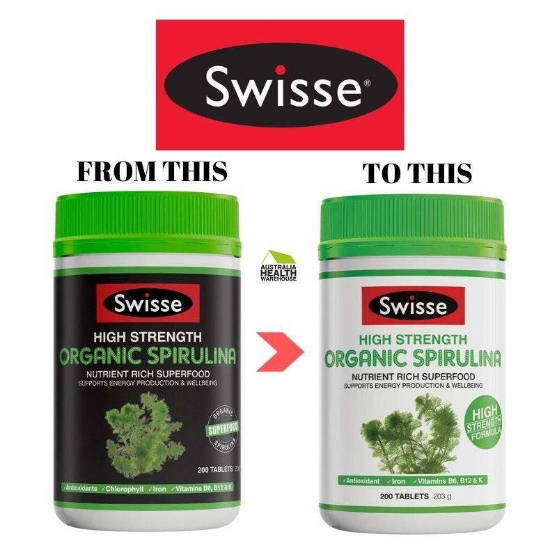 [CLEARANCE Expiry: 01/2025] Swisse Ultiboost High Strength Organic Spirulina 200 Tablets