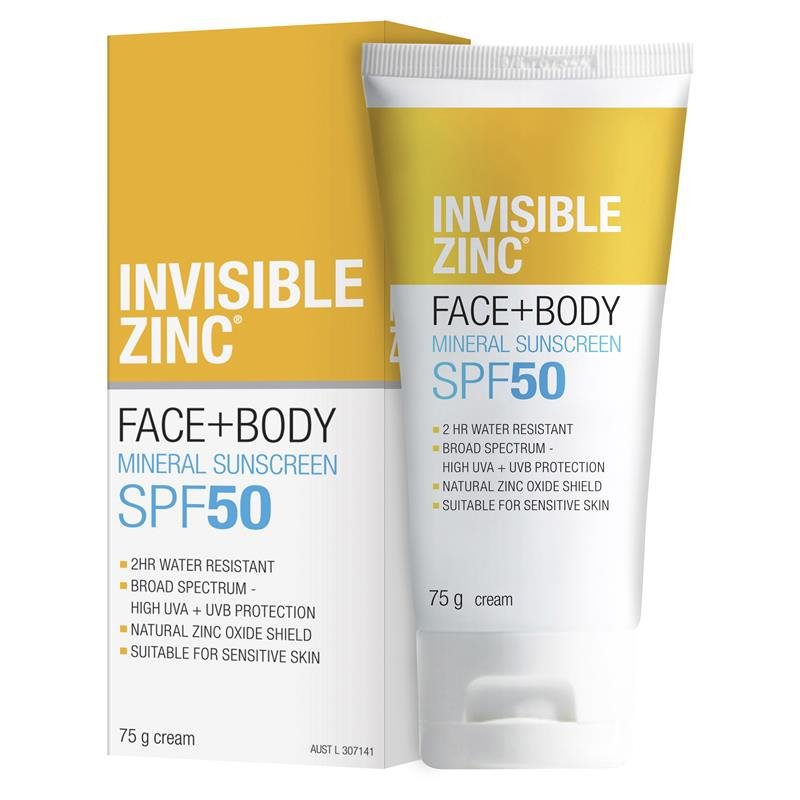 [Expiry: 04/2027] Invisible Zinc SPF 50+ Face and Body 75g