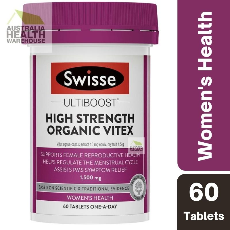 [Expiry: 02/2026] Swisse Ultiboost High Strength Organic Vitex 1500mg 60 Tablets