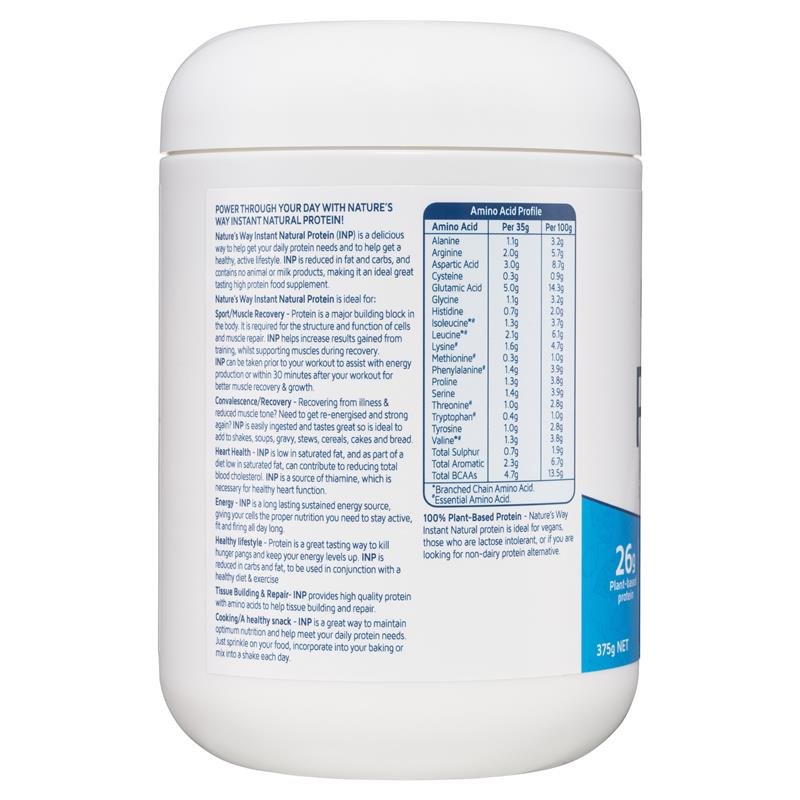 [Expiry: 06/2025] Nature's Way Instant Natural Protein Plant-Based Powder Vanilla Flavour 375g