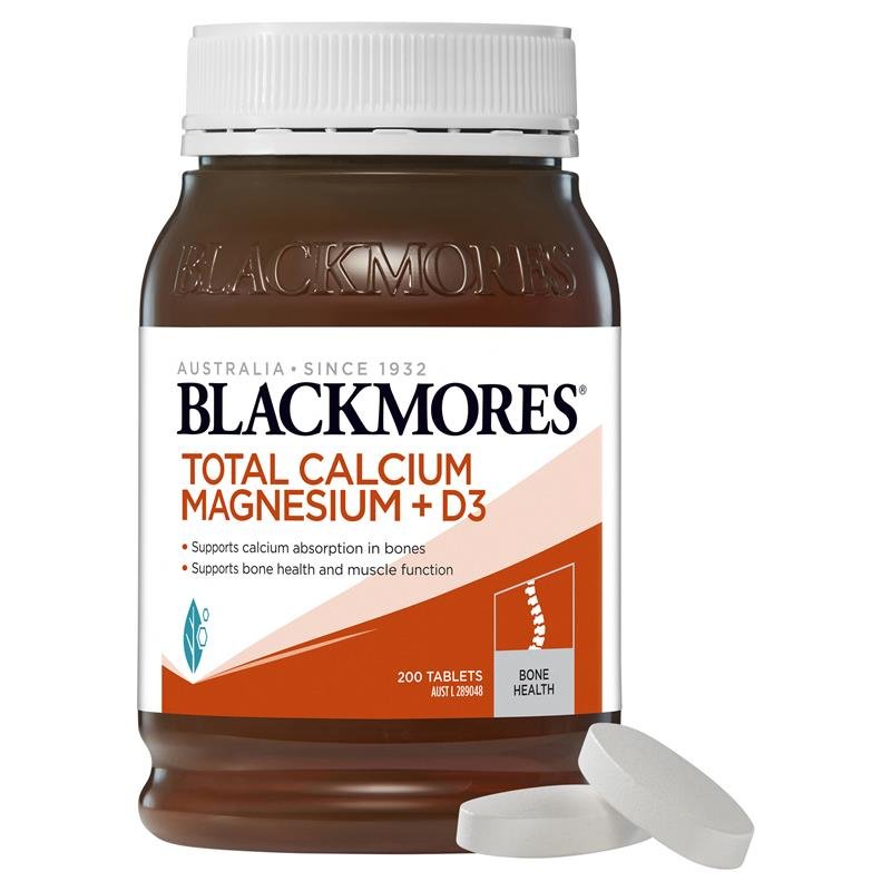 [Expiry: 10/2025] Blackmores Total Calcium & Magnesium + D3 200 Tablets