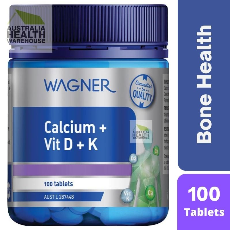 [Expiry: 01/2027] Wagner Calcium + Vitamin D + K 100 Tablets