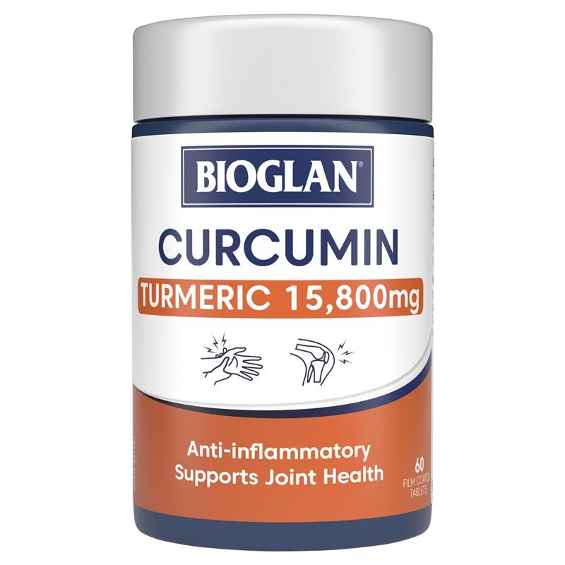 [Expiry: 07/2025] Bioglan Curcumin Turmeric 15,800mg 60 Tablets