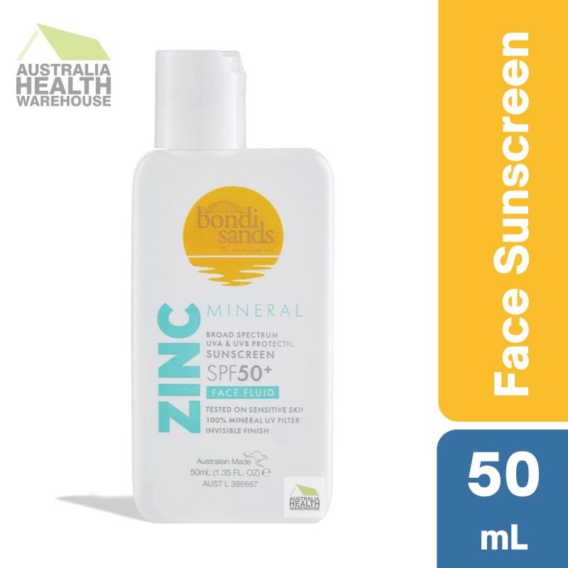 [Expiry: 08/2025] Bondi Sands Zinc Mineral Sunscreen SPF 50+ Face Fluid 50mL