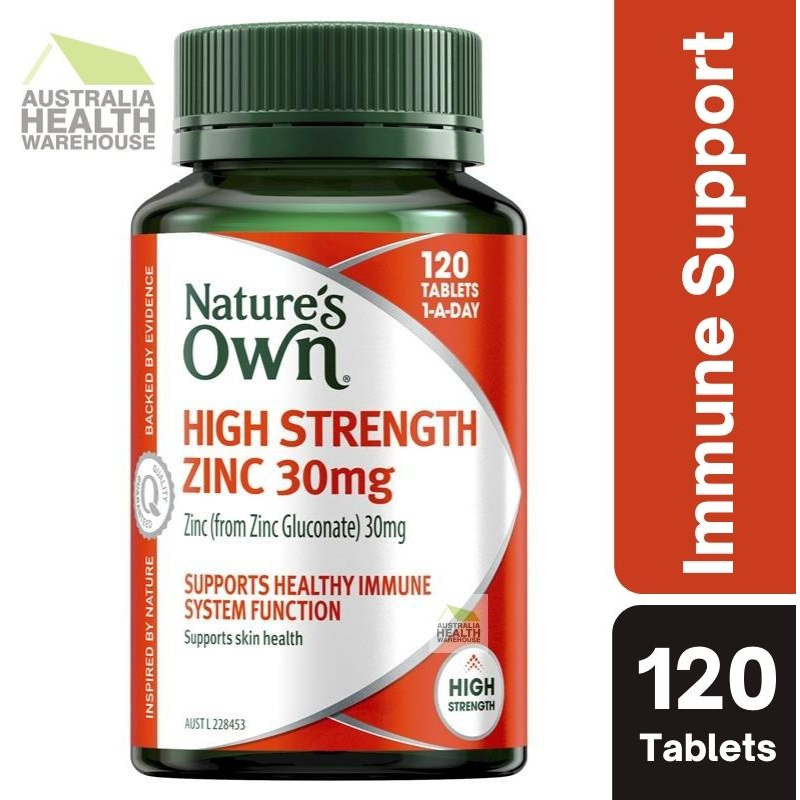 [Expiry: 02/2026] Nature's Own High Strength Zinc 30mg 120 Tablets