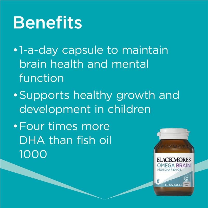 [Expiry: 07/2027] Blackmores Omega Brain 60 Capsules