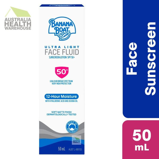 [Expiry: 07/2026] Banana Boat Ultra Light Face Fluid SPF 50+ Sunscreen Lotion 50mL