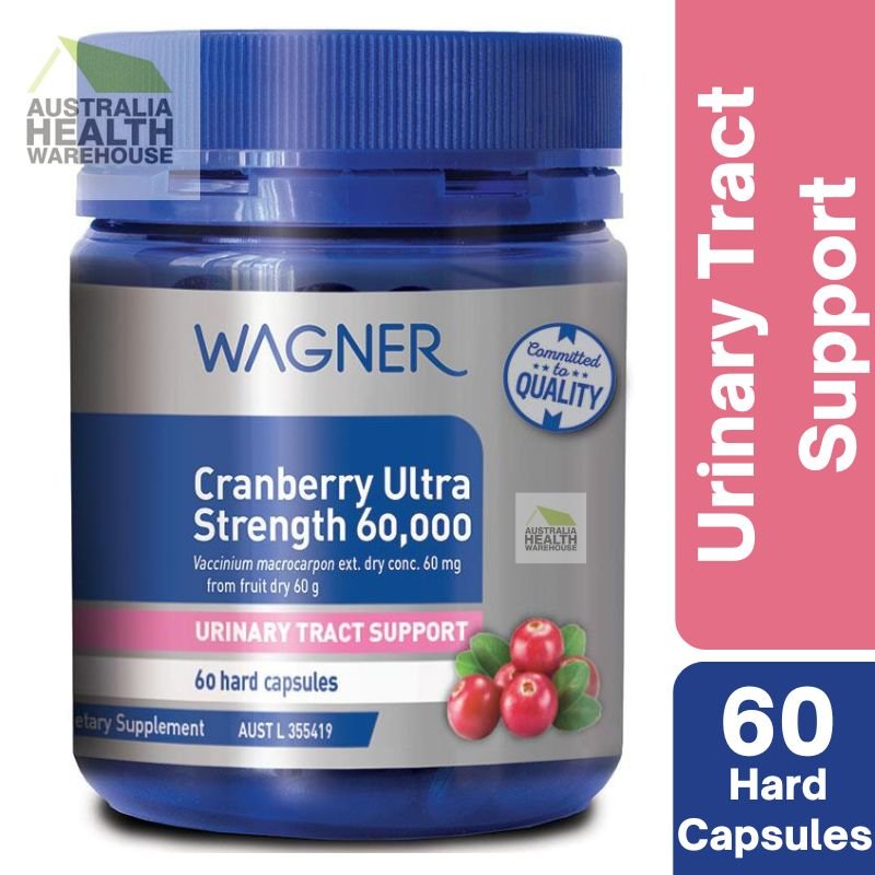 [Expiry: 01/2027] Wagner Cranberry Ultra Strength 60000mg 60 Capsules