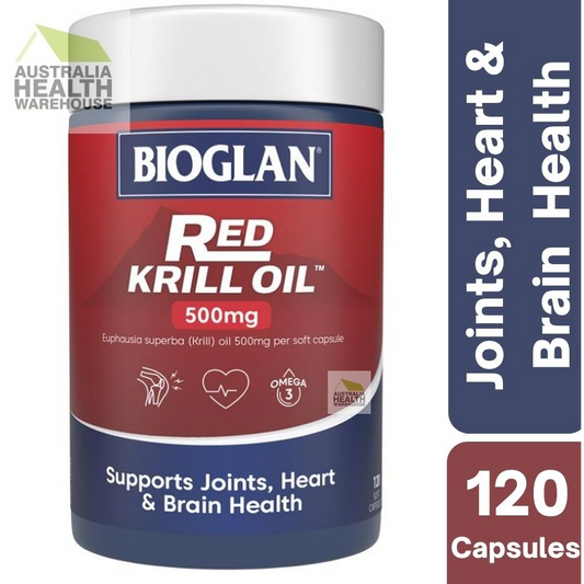 [Expiry: 12/2025] Bioglan Red Krill Oil Triple Action 500mg 120 Capsules