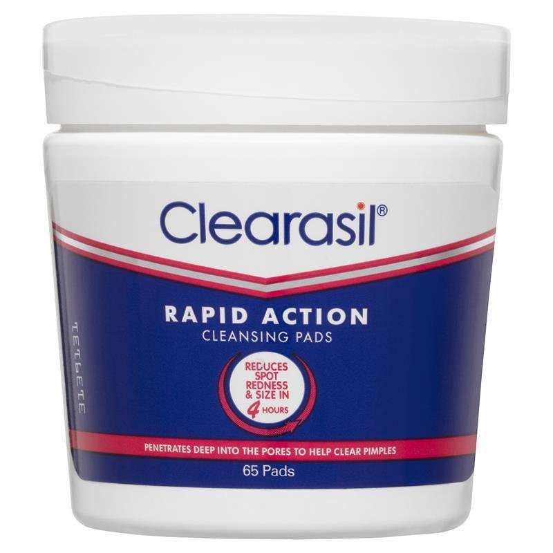 [Expiry: 02/2025] Clearasil Rapid Action Cleansing Pads 65 Pads