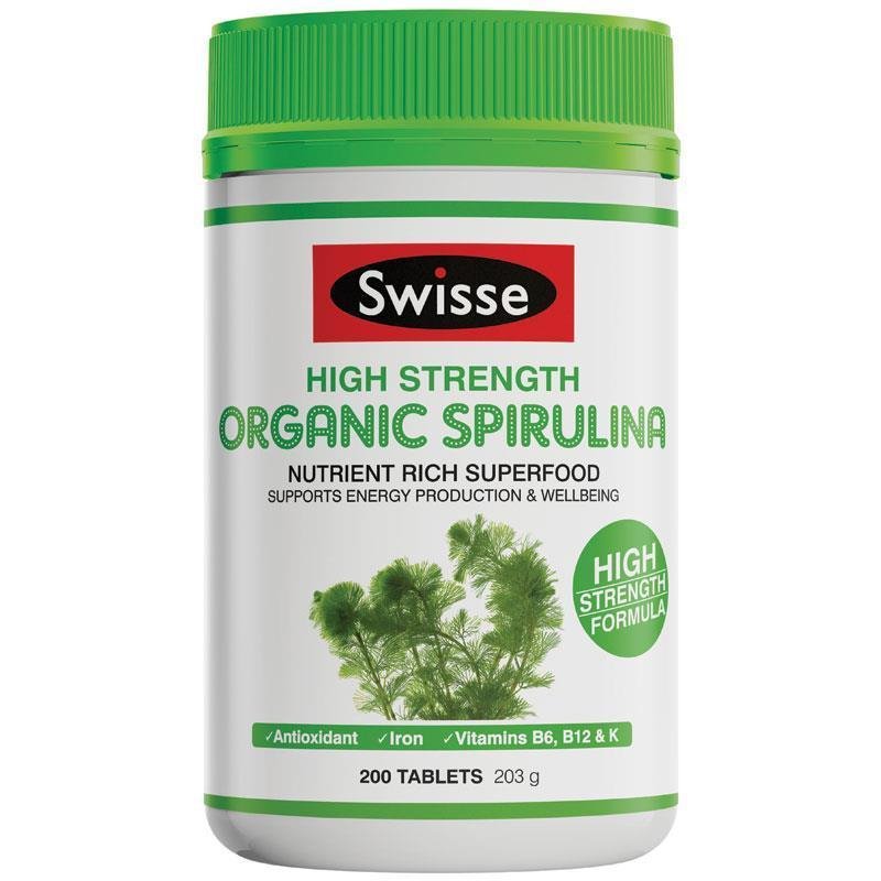 [CLEARANCE Expiry: 01/2025] Swisse Ultiboost High Strength Organic Spirulina 200 Tablets