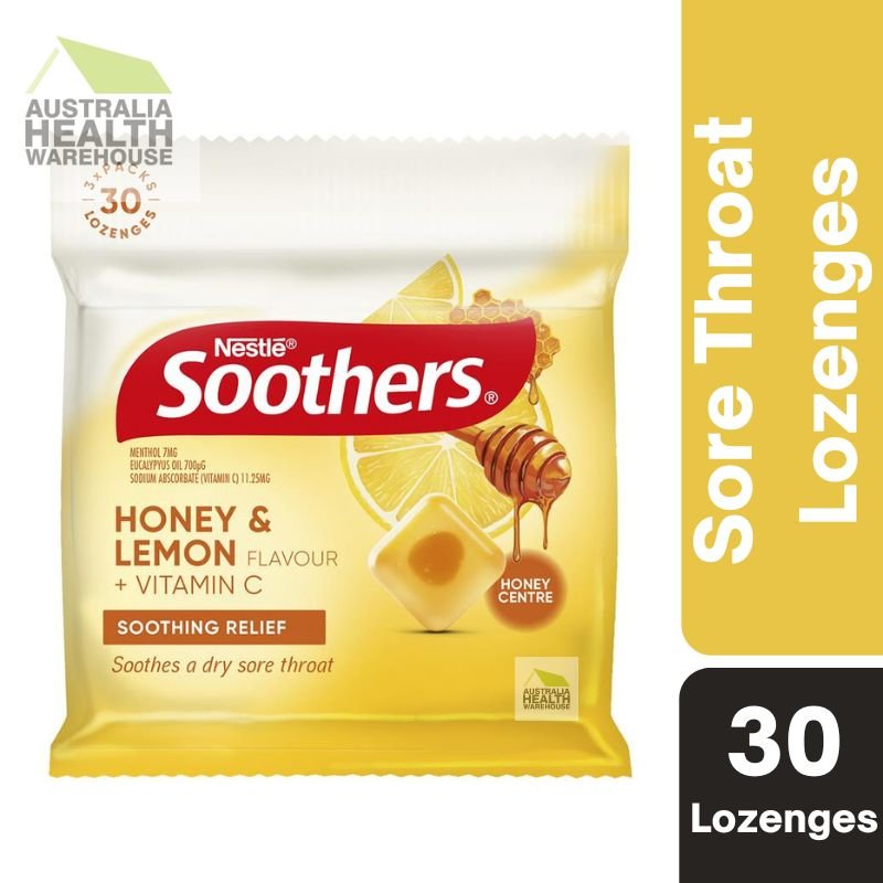 [CLEARANCE Expiry: 02/2025] Soothers Honey & Lemon 3x10 Lozenges Multipack