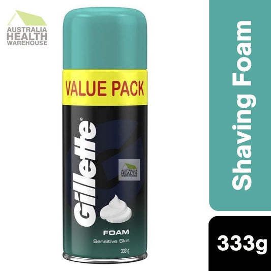 [Expiry: 11/2026] Gillette Shaving Foam Sensitive Value Pack 333g