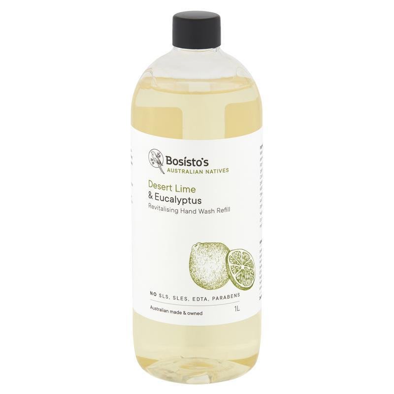 Bosisto's Desert Lime & Eucalyptus Revitalising Hand Wash Refill 1 Litre