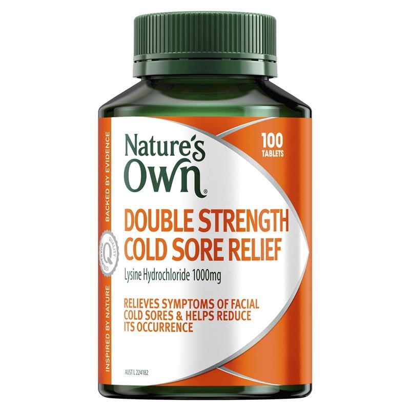 [Expiry: 07/2027] Nature's Own Double Strength Cold Sore Relief 100 Tablets