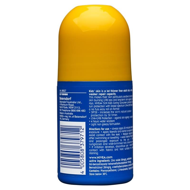 [Expiry: 11/2025] Nivea Sun SPF 50+ Kids Sunscreen Roll On 65mL