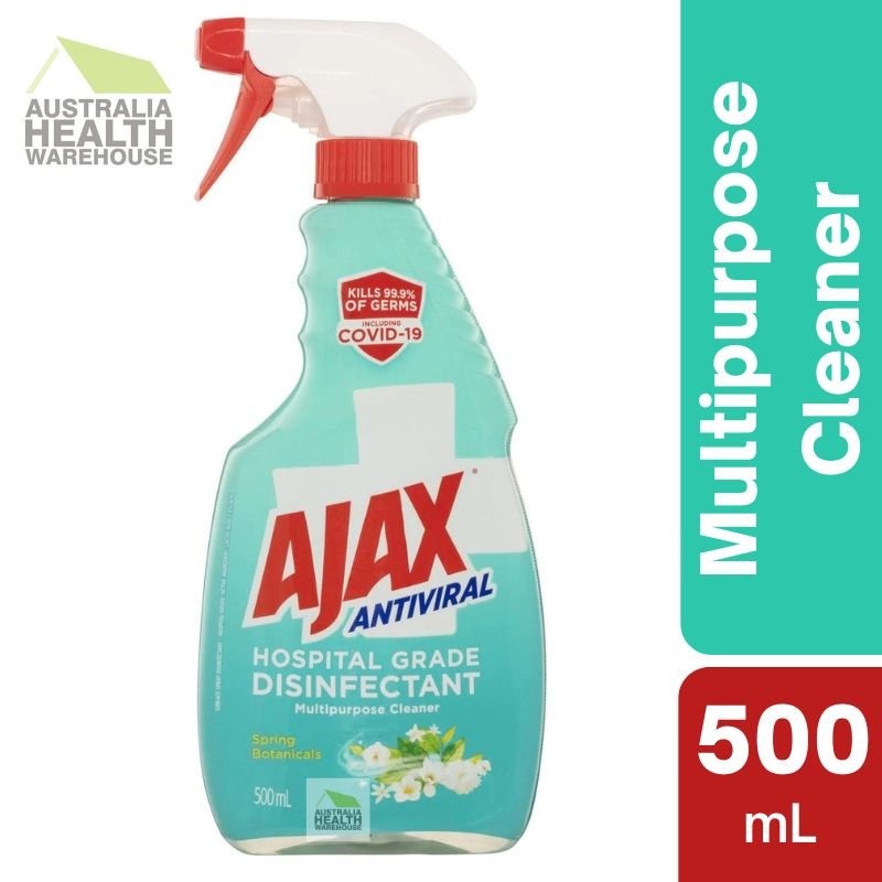 [CLEARANCE Expiry: 10/05/2025] Ajax Hospital Grade Disinfectant Multipurpose Spring Botanicals Cleaner 500mL