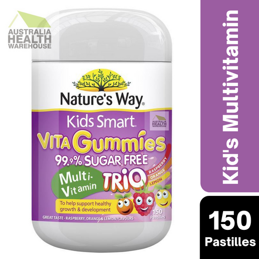 [Expiry: 09/2025] Nature's Way Kids Smart Vita Gummies Sugar Free Multi-Vitamin Trio 150 Pastilles