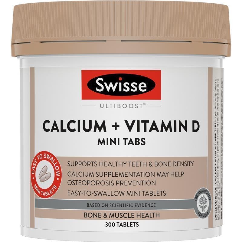 [Expiry: 10/2026] Swisse Ultiboost Calcium + Vitamin D 300 Mini Tablets