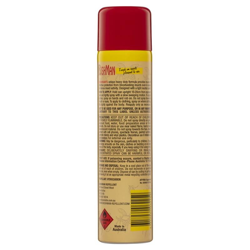 Bushman Heavy Duty Insect Repellent Aerosol 225g