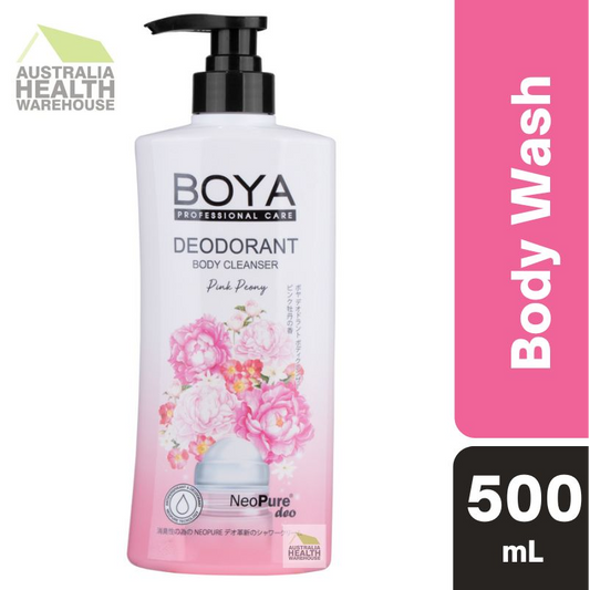 BodyWash Deodorant Cleanser Gel Boya Pink Peony 500mL September 2025