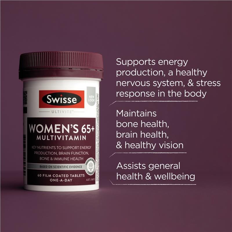 [Expiry: 06/2025] Swisse Ultivite Women's 65+ Multivitamin 60 Tablets