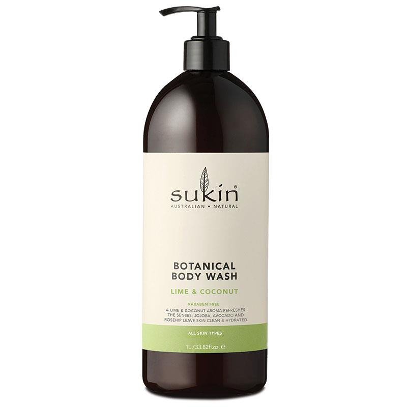 Sukin Botanical Body Wash Lime & Coconut Pump 1 Litre