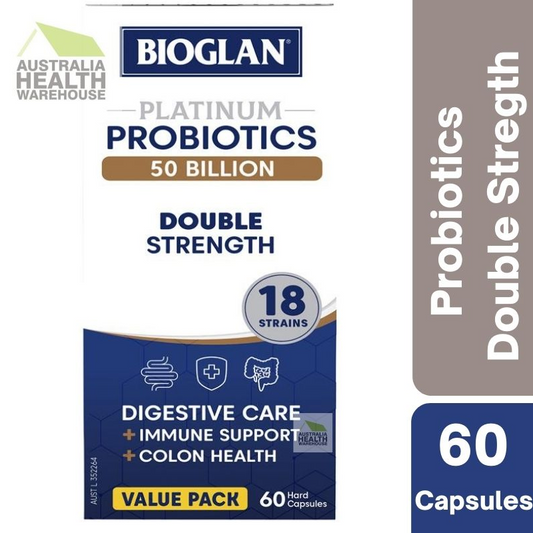 [CLEARANCE Expiry: 04/2025] Bioglan Platinum Probiotics 50 Billion Double Strength 60 Capsules