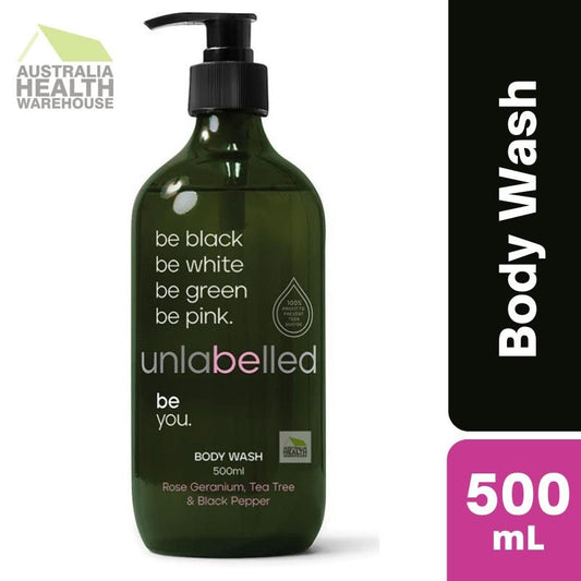 Unlabelled Rose Geranium, Tea Tree & Black Pepper Body Wash 500mL