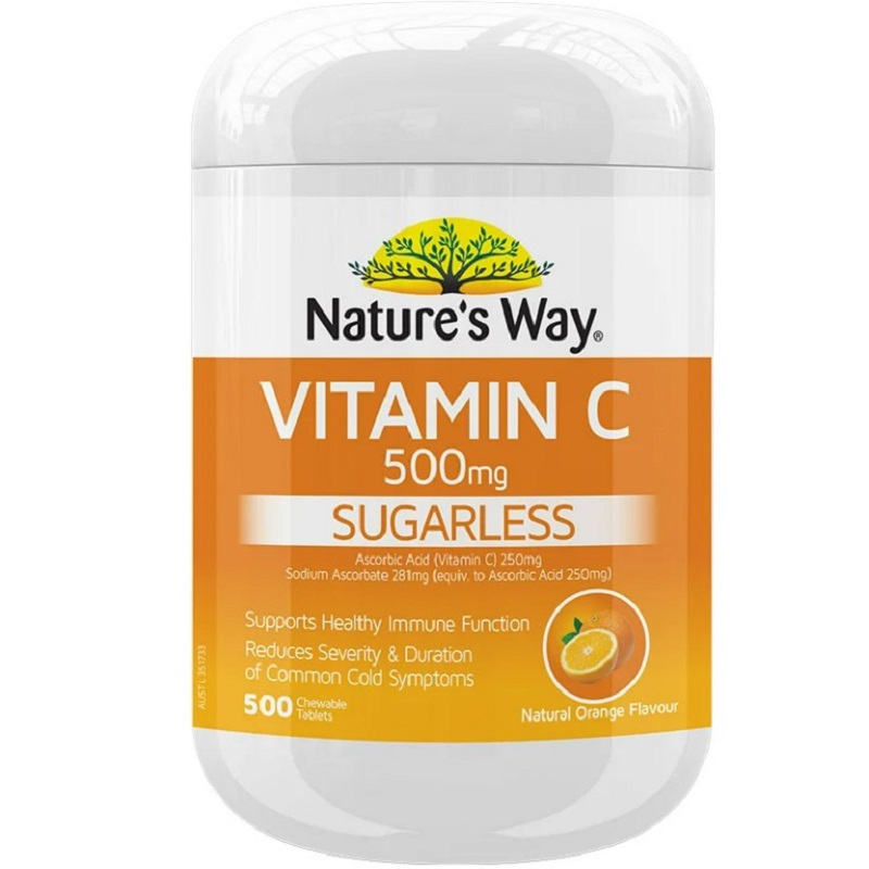 [Expiry: 05/2026] Nature's Way Vitamin C 500mg Sugarless 500 Tablets