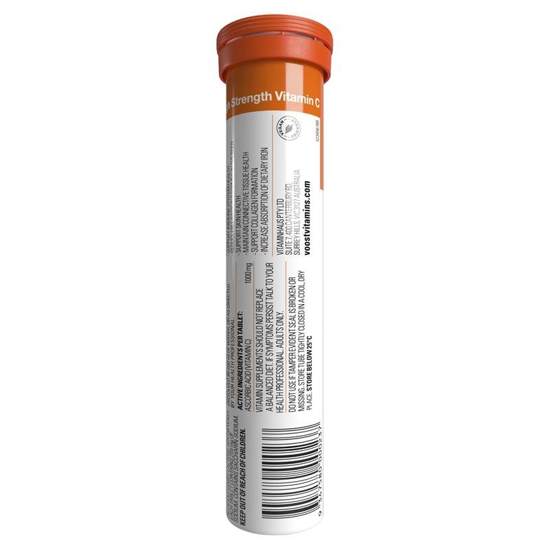 [Expiry: 12/2025] Voost Vitamin C 1000mg Effervescent 20 Tablets