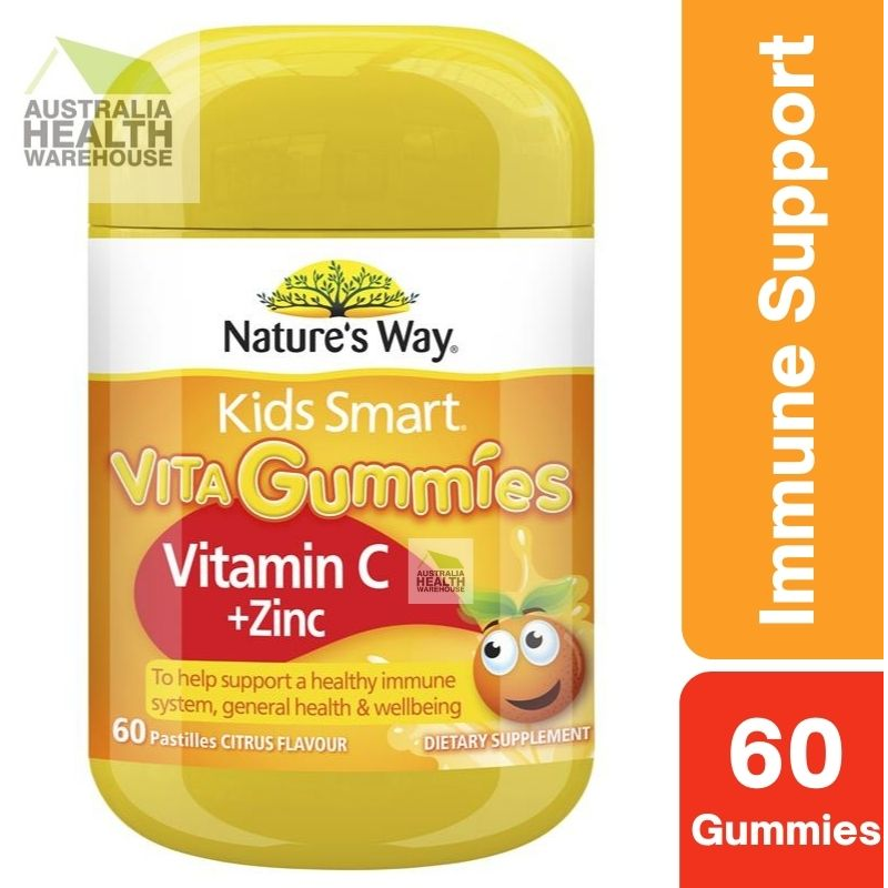 [CLEARANCE Expiry: 07/2024] Nature's Way Kids Smart Vita Gummies Vitamin C + Zinc 60 Gummies