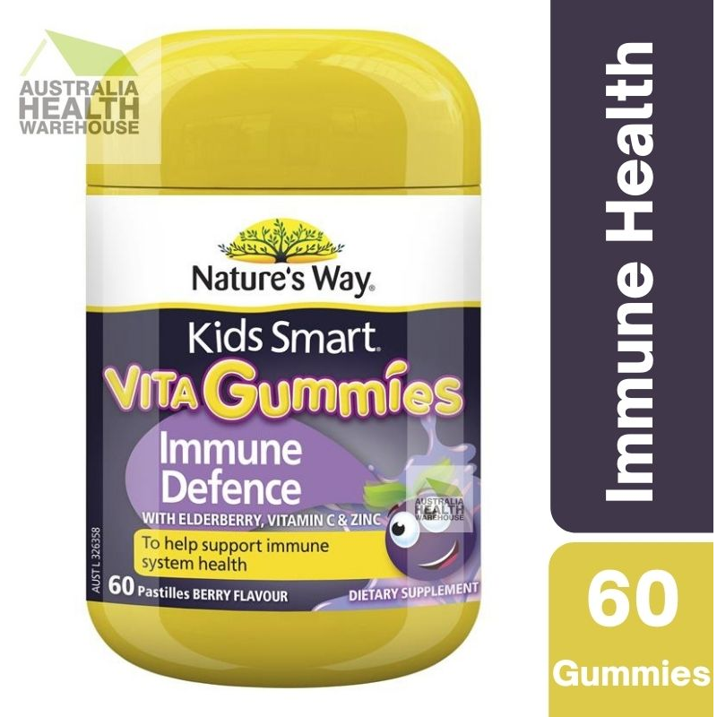 [CLEARANCE Expiry: 10/2024] Nature's Way Kids Smart Vita Gummies Immune Defence 60 Pastilles