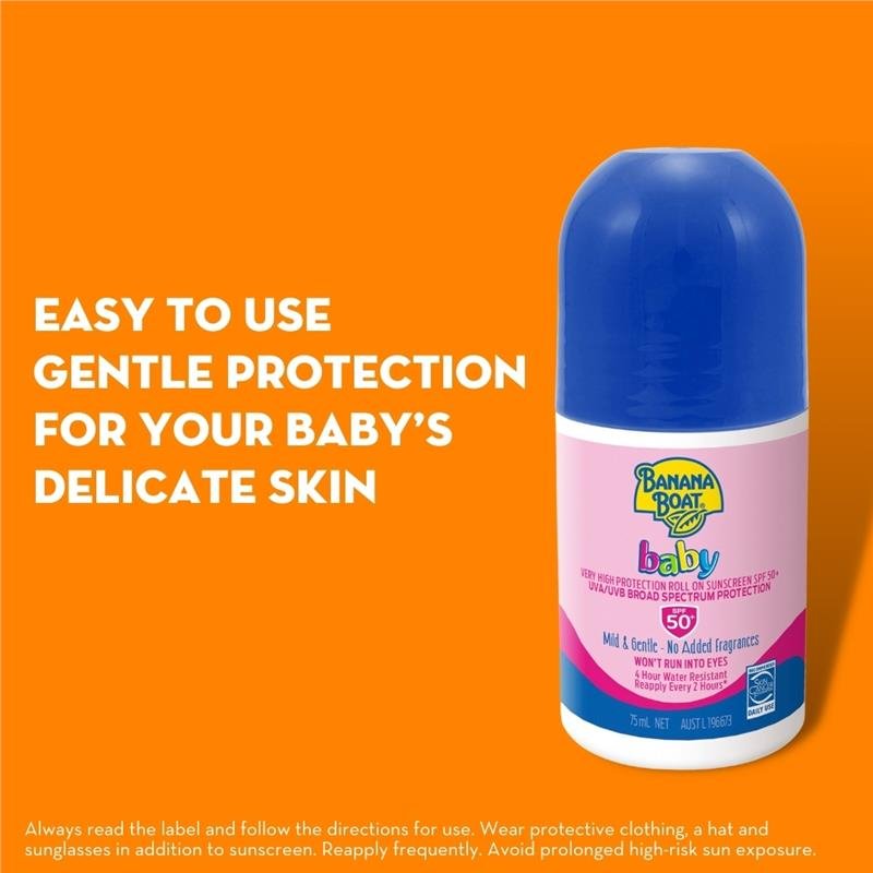 [Expiry: 10/2025] Banana Boat SPF 50+ Baby Sunscreen Roll-on 75mL