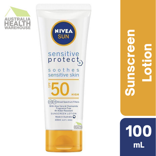 [Expiry: 10/2026] ] Nivea Sun Sensitive Protect Sunscreen Lotion SPF 50 100mL