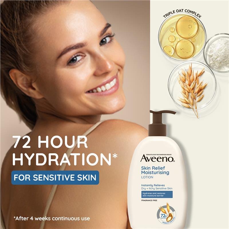 [Expiry: 05/2027] Aveeno Skin Relief Moisturising Lotion Fragrance Free 1 Litre