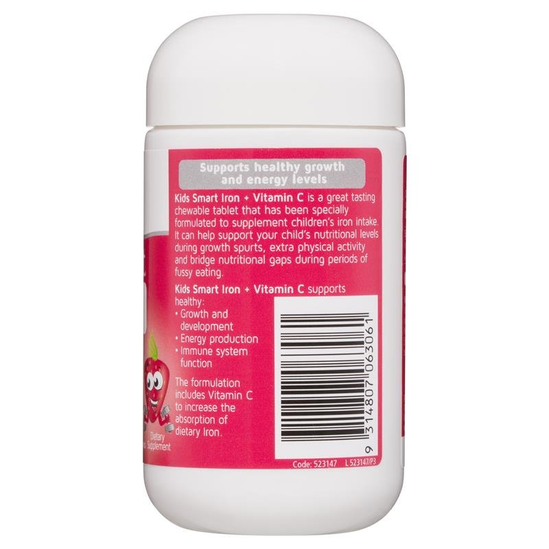 [Expiry: 03/2026] Nature's Way Kids Smart Iron + Vitamin C 50 Chewable Tablets