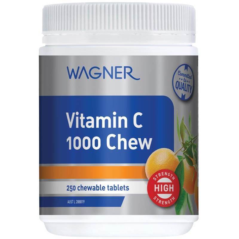 [Expiry: 08/07/2025] Wagner Vitamin C 1000 Chewable 250 Tablets