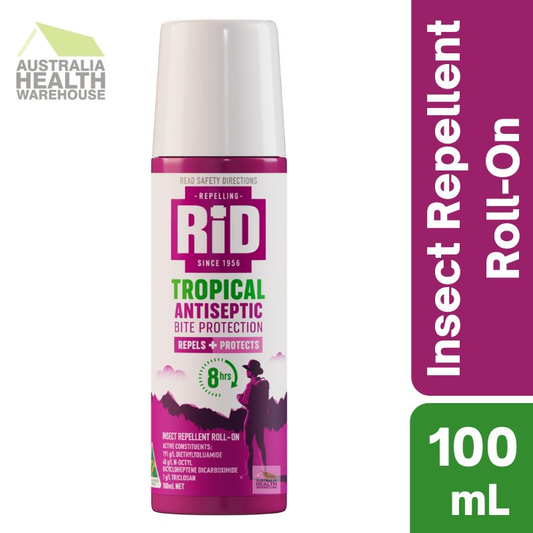 Rid Tropical Antiseptic Bite Protection Insect Repellent Roll-On 100mL September 2028