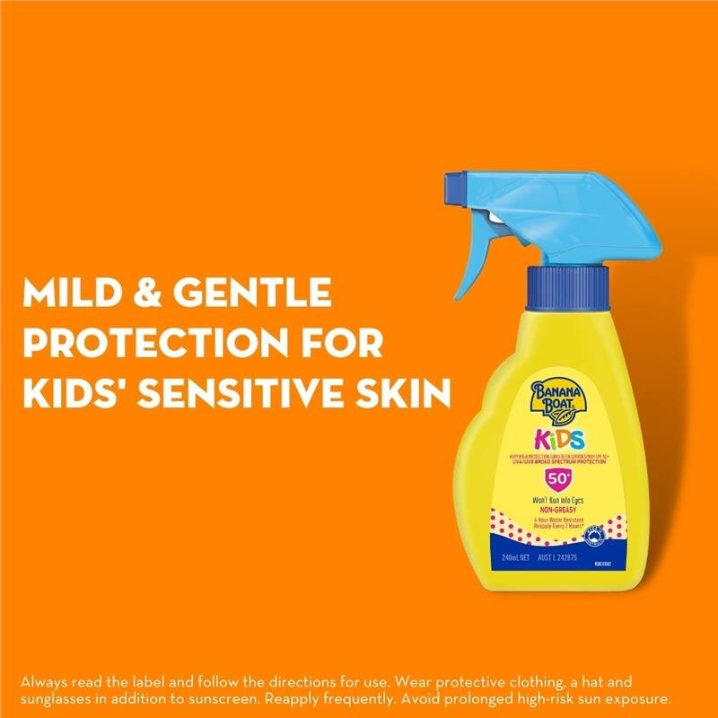 [Expiry: 05/2026] Banana Boat Kids Sunscreen SPF 50+ Trigger Spray 240mL