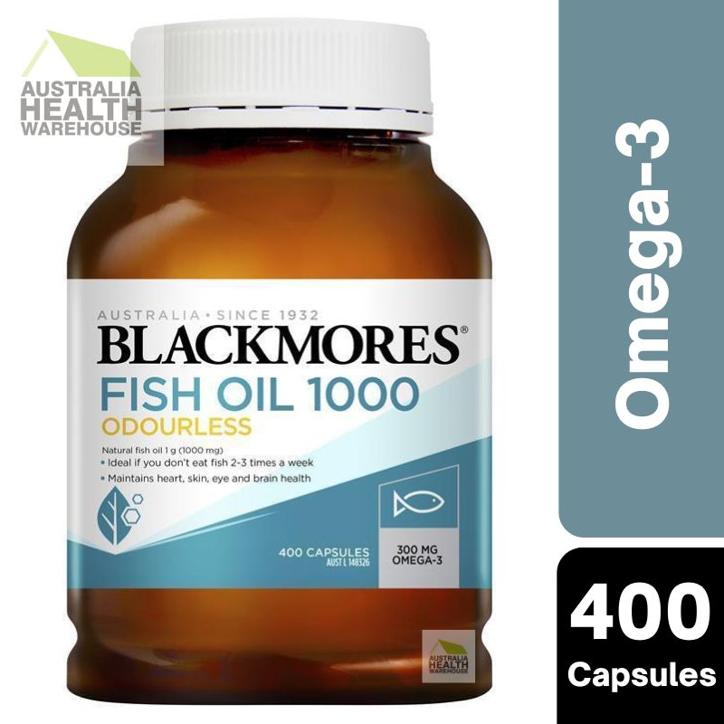 [Expiry: 11/2026] Blackmores Odourless Fish Oil 1000mg 400 Capsules