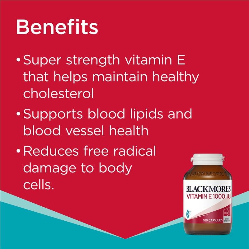 [CLEARANCE Expiry: 04/2025] Blackmores Vitamin E 1000IU 100 Capsules