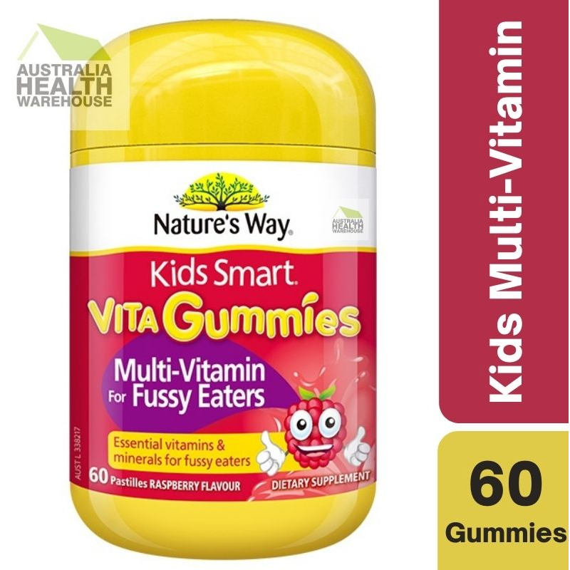 [Expiry Date: 12/2024] Nature's Way Kids Smart Vita Gummies Multi-Vitamin for Fussy Eaters 60 Gummies