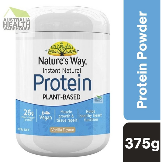 [Expiry: 06/2025] Nature's Way Instant Natural Protein Plant-Based Powder Vanilla Flavour 375g