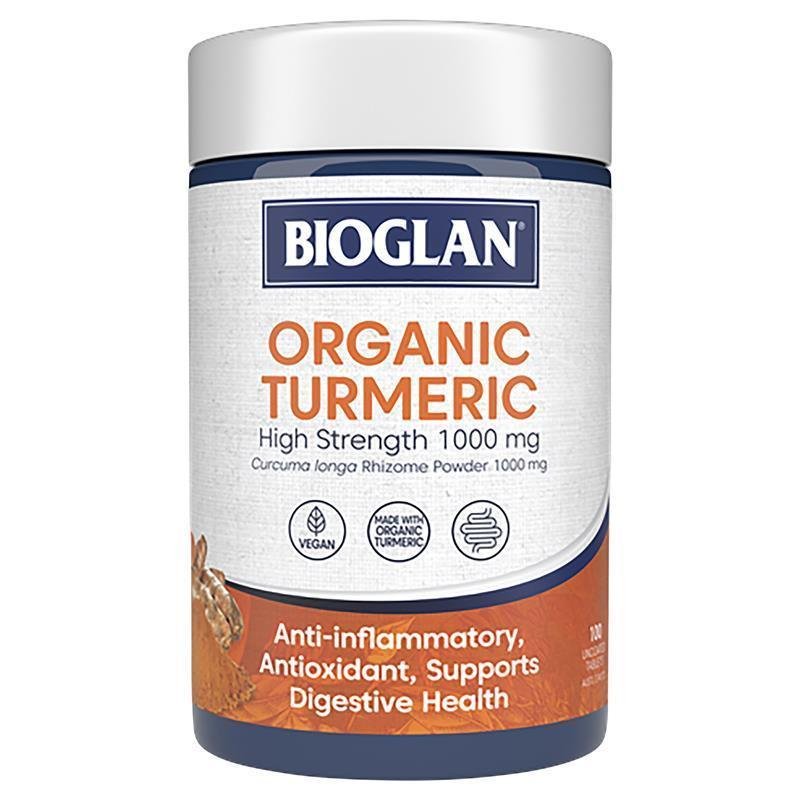 [CLEARANCE Expiry: 02/2025] Bioglan Organic Turmeric High Strength 1000mg 100 Tablets