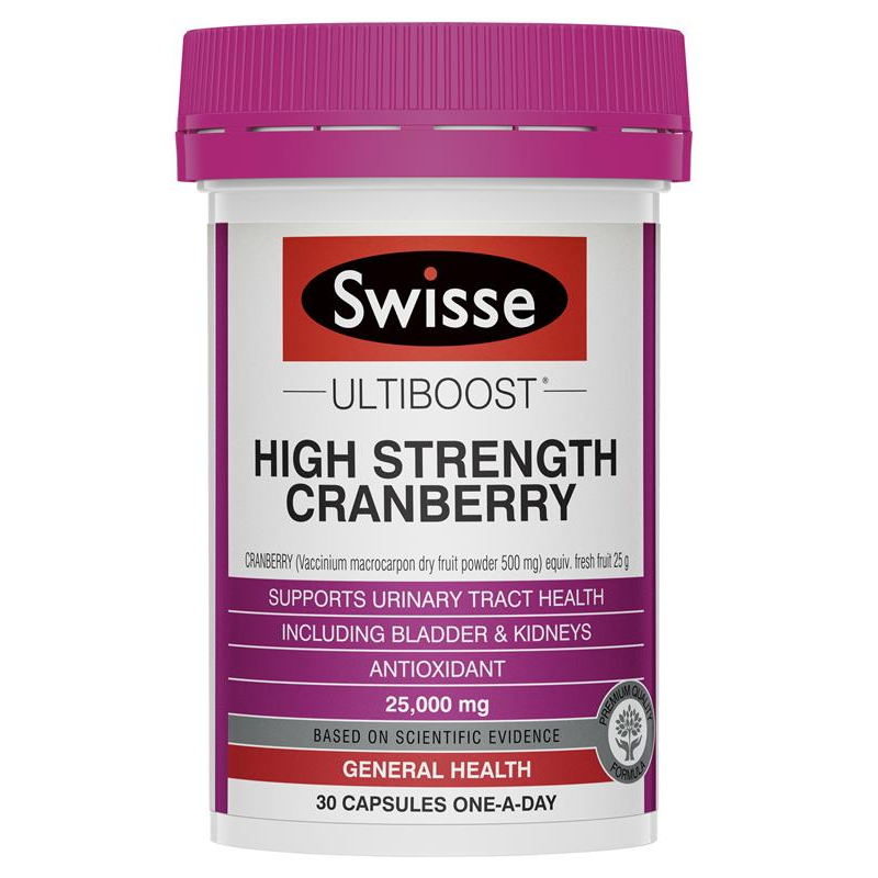 [Expiry: 07/2026] Swisse Ultiboost High Strength Cranberry 25,000mg 30 Capsules