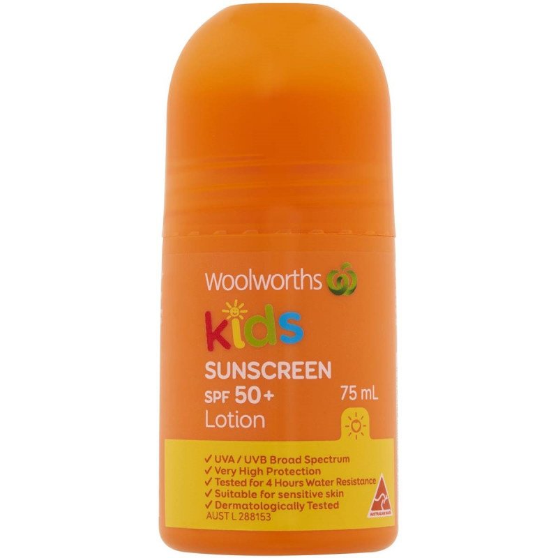 [Expiry: 11/2025] Woolworths Kids Sunscreen SPF 50+ Roll-On 75mL