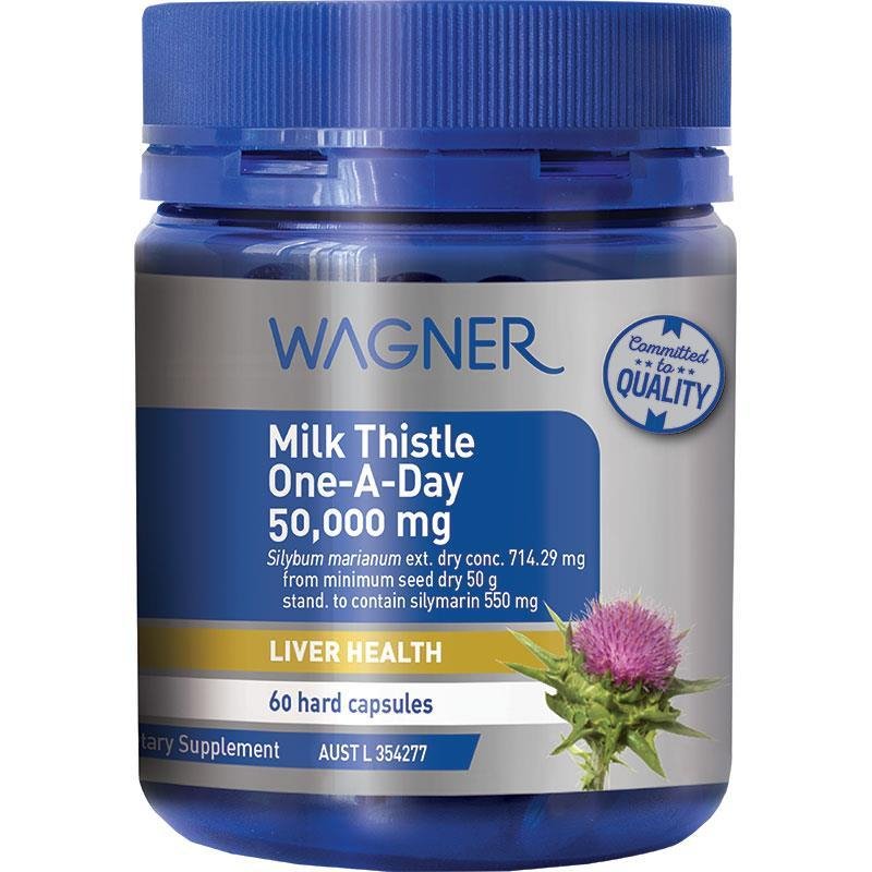 [Expiry: 07/2026] Wagner Milk Thistle One A Day 50000mg 60 Capsules