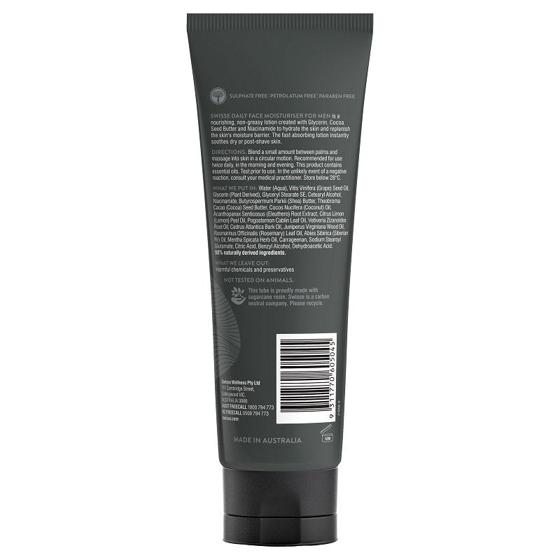 Swisse Skincare Daily Face Moisturiser For Men 120mL